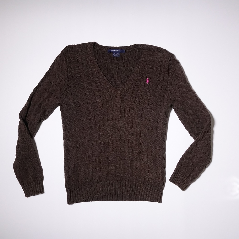 RALPH LAUREN SPORT WOMENS Golf Brown JUMPER XL